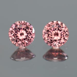 RoseZircon_round_pair_6.8mm_3.65cts_H_zn3098_SOLD