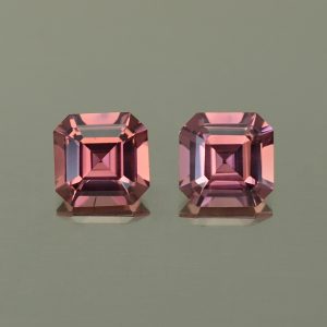 RoseZircon_sq_eme_pair_6.5mm_3.68cts_H_zn4302_SOLD