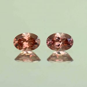 RoseZircon_oval_pair_6.5x4.5mm_1.68cts_H_zn4070